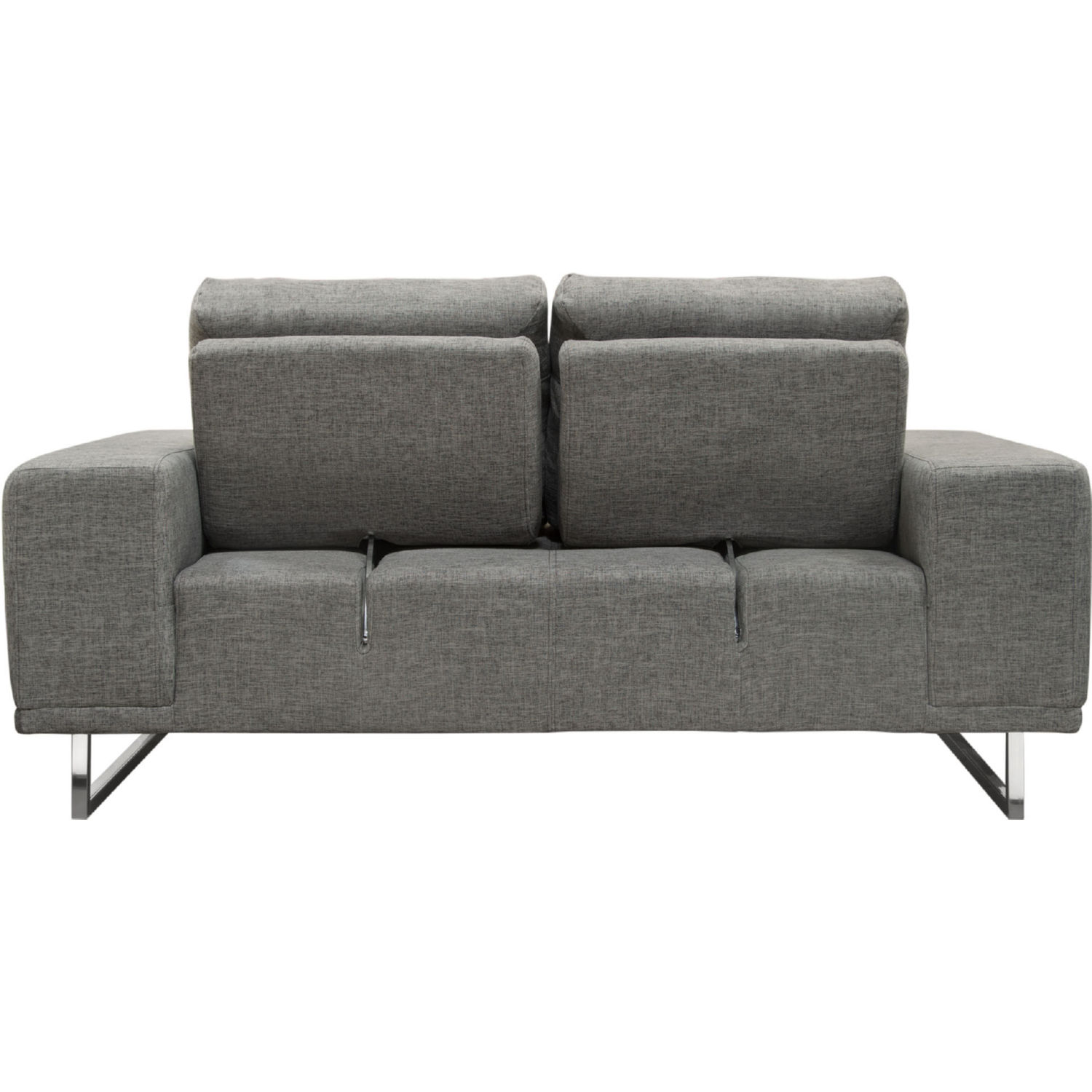 Diamond Sofa Russo Fabric Loveseat with Adjustable Seat Backs - Space Gray