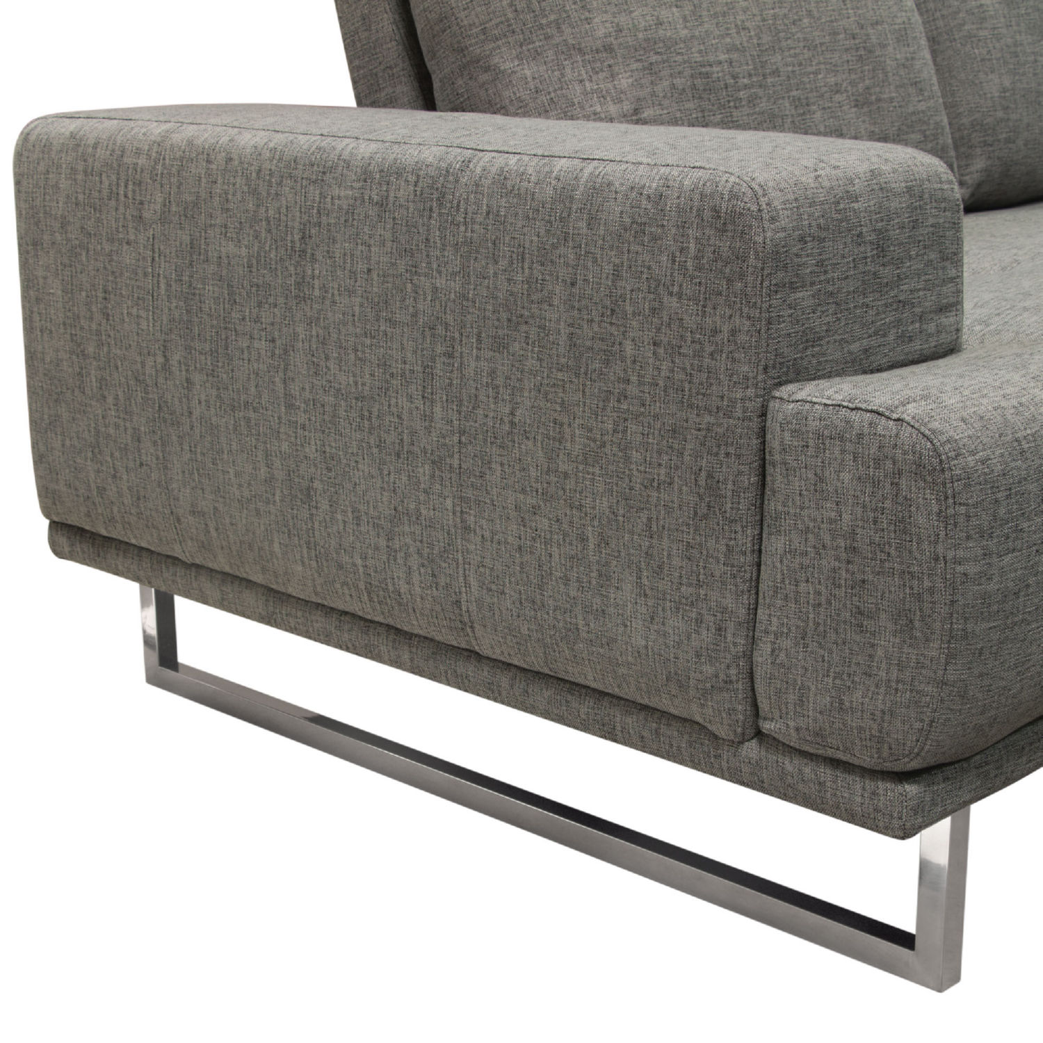 Diamond Sofa Russo Fabric Loveseat with Adjustable Seat Backs - Space Gray