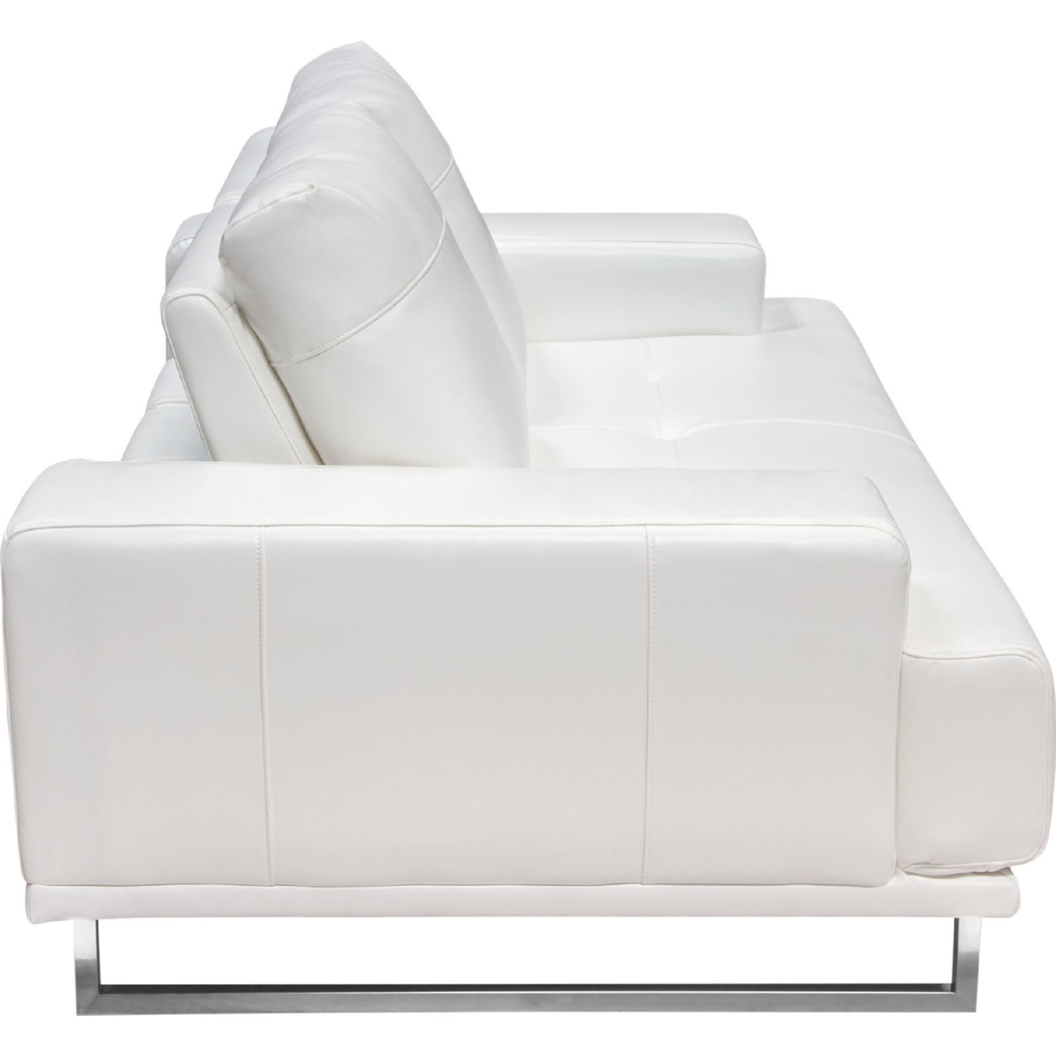 Diamond Sofa Russo Air Leather Loveseat with Adjustable Seat Backs - White