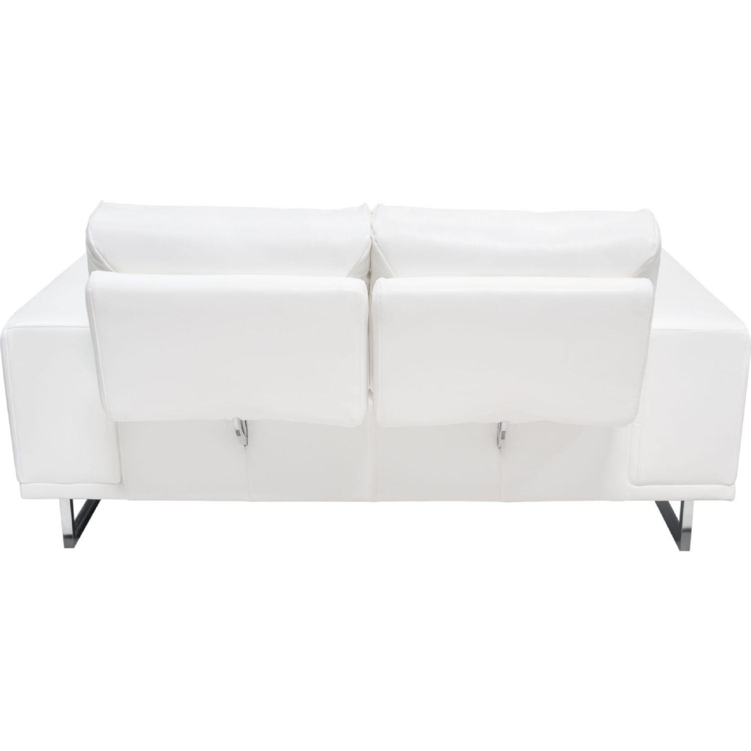 Diamond Sofa Russo Air Leather Loveseat with Adjustable Seat Backs - White