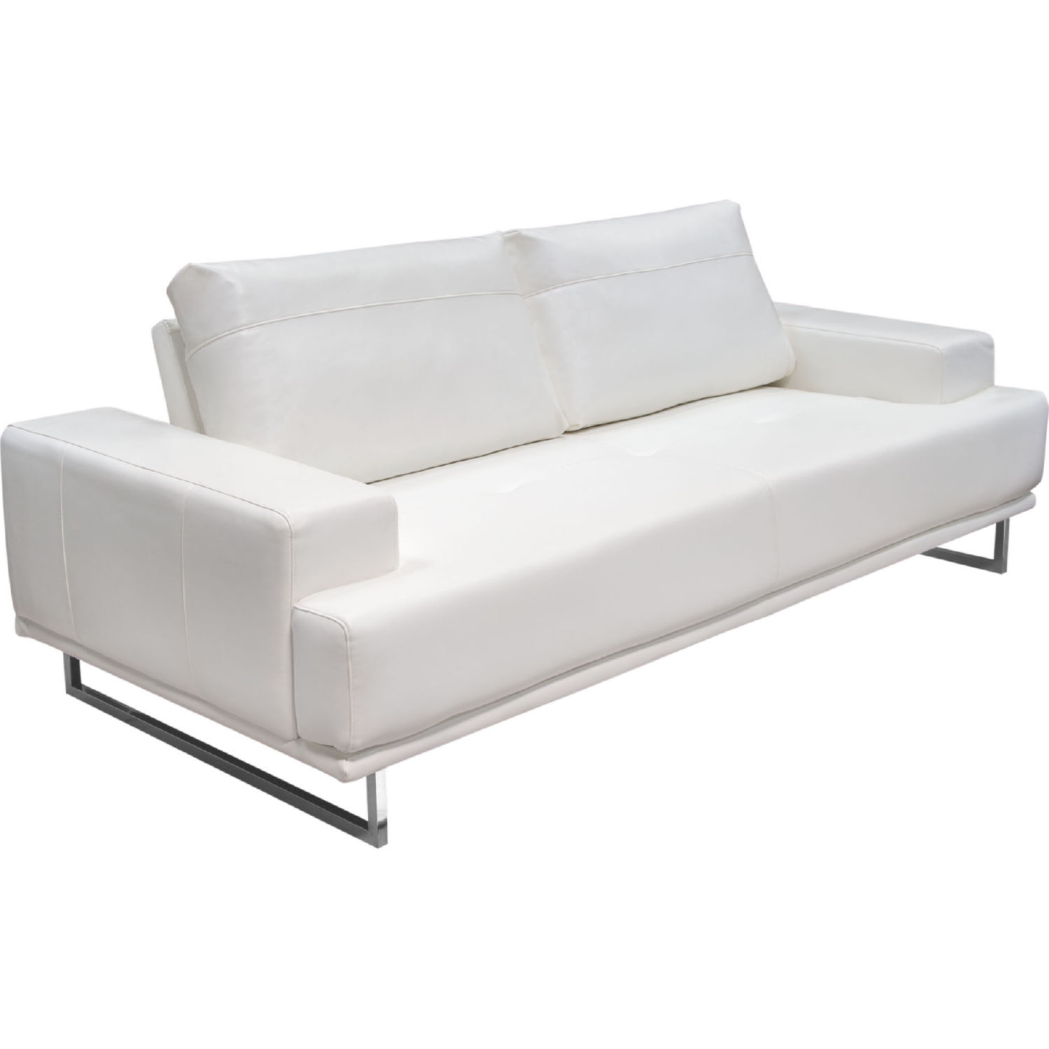 Diamond Sofa - Russo Air Leather Sofa with Adjustable Seat Backs in White