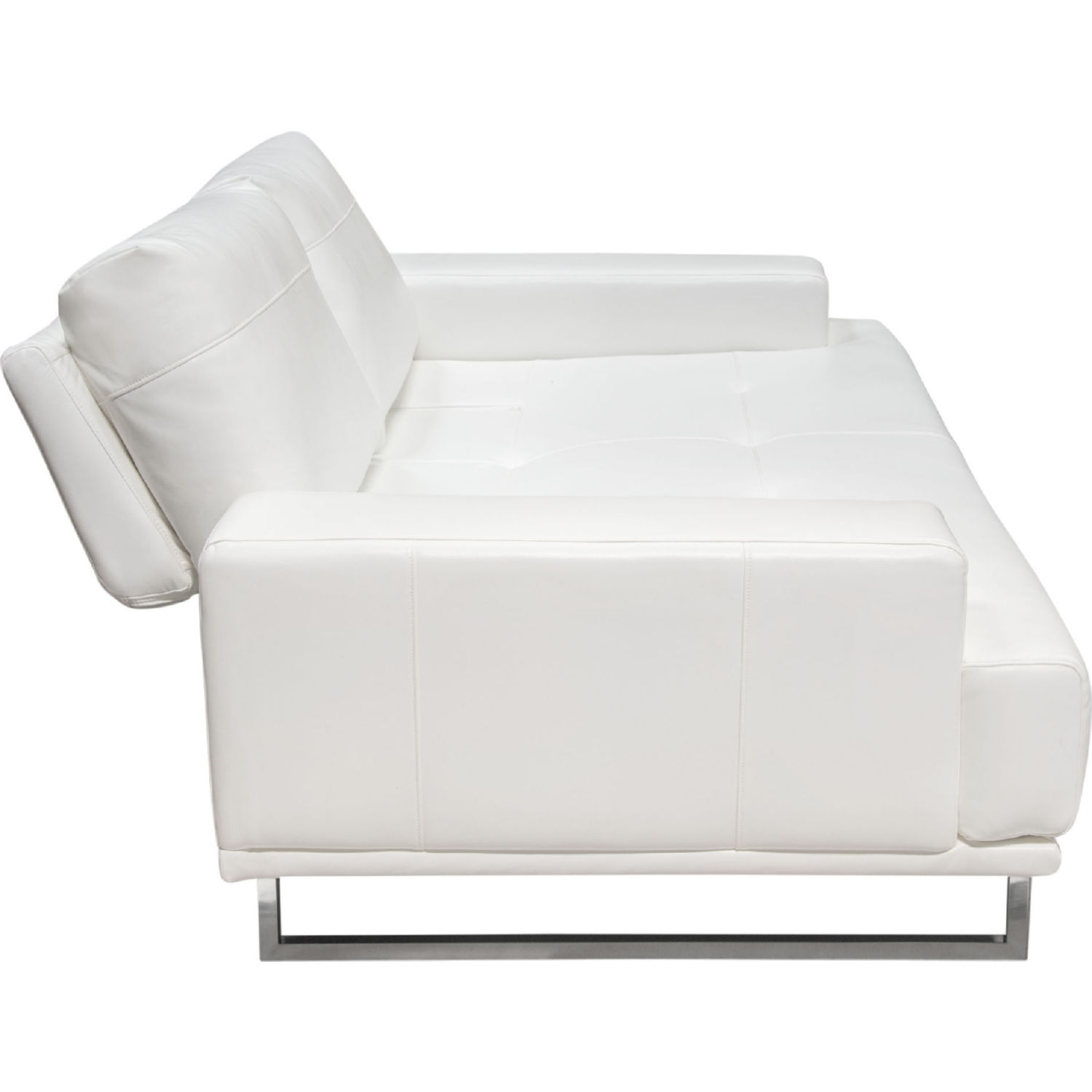 Diamond Sofa - Russo Air Leather Sofa with Adjustable Seat Backs in White