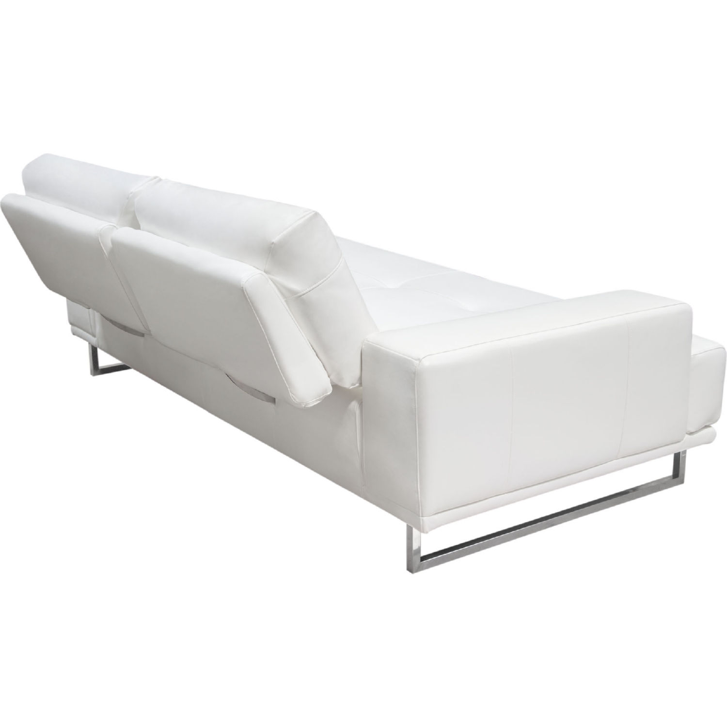 Diamond Sofa - Russo Air Leather Sofa with Adjustable Seat Backs in White