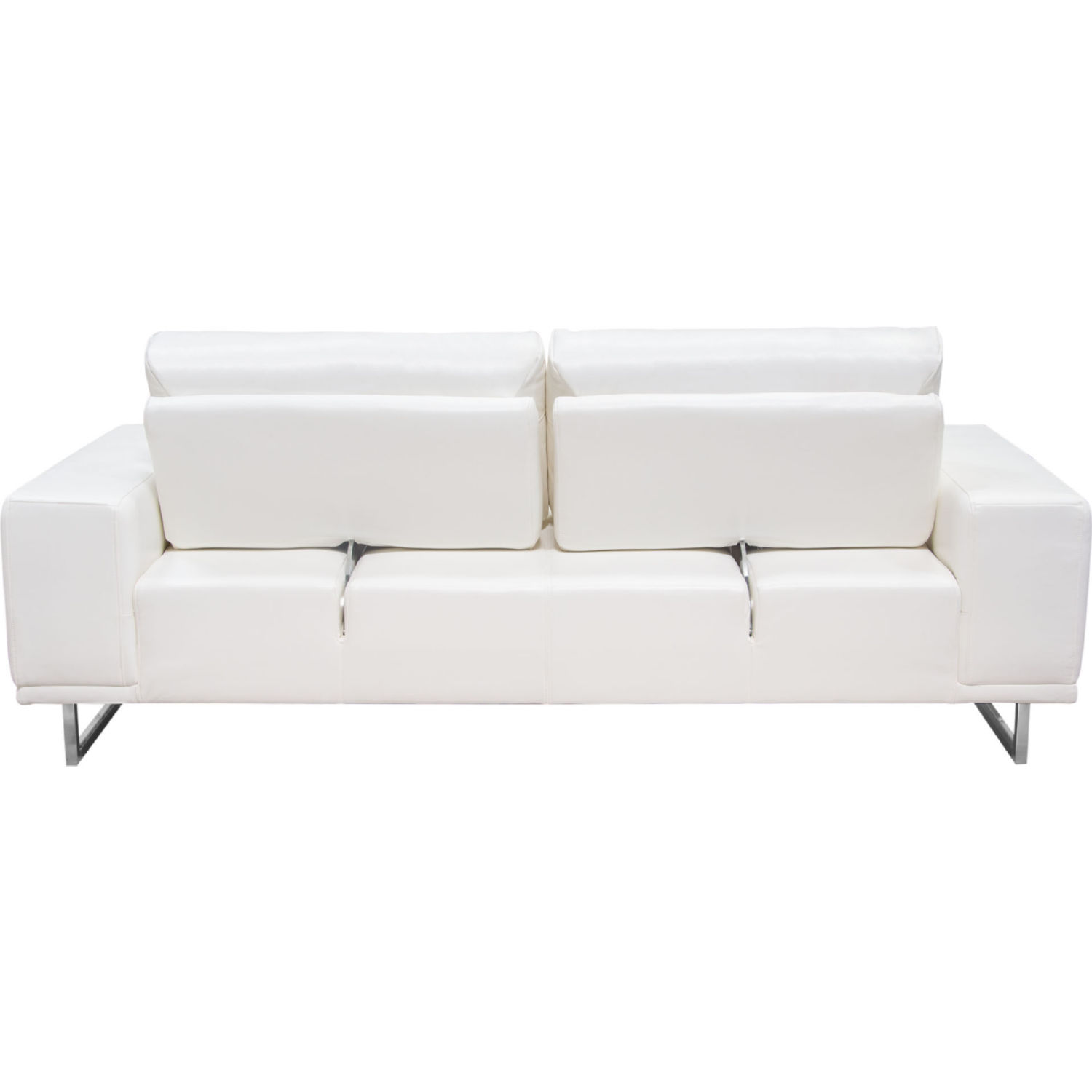 Diamond Sofa - Russo Air Leather Sofa with Adjustable Seat Backs in White