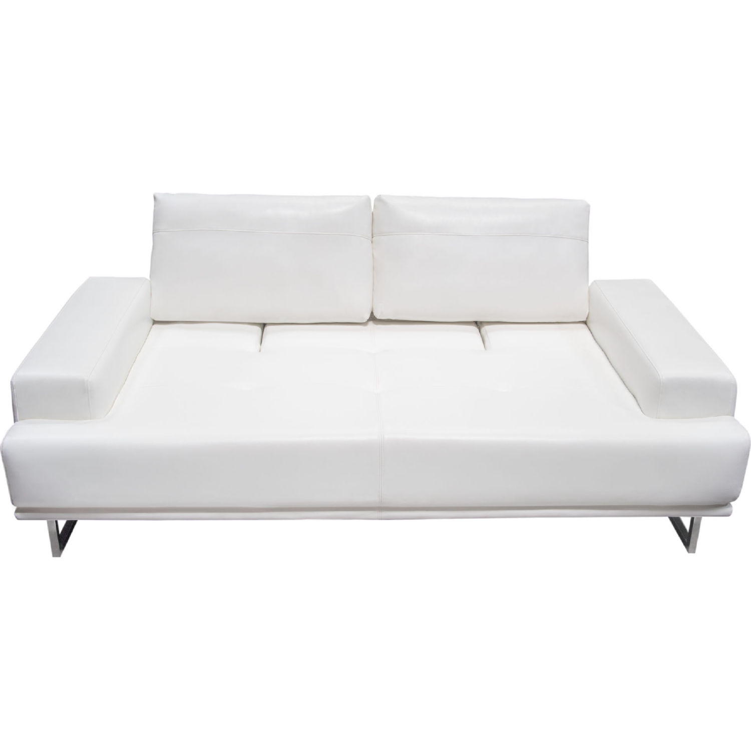 Diamond Sofa - Russo Air Leather Sofa with Adjustable Seat Backs in White