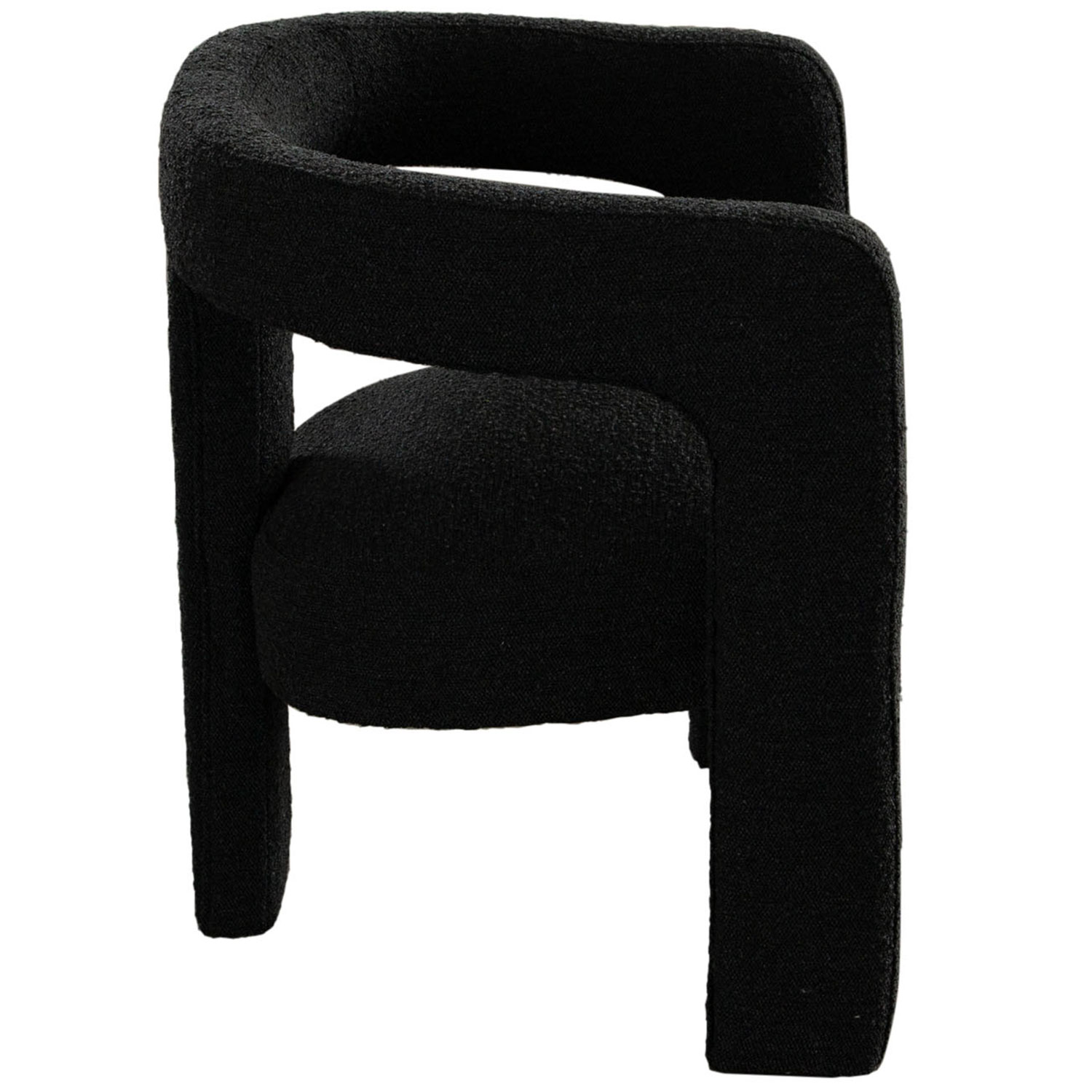 Diamond Sofa Scout Boucle Fabric Dining/Accent Chair - Black