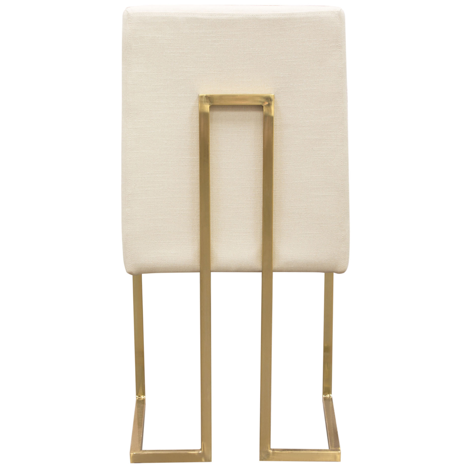 Diamond Sofa - Skyline Fabric Dining Chairs with Polished Gold Metal Frame (Set of 2) in Cream