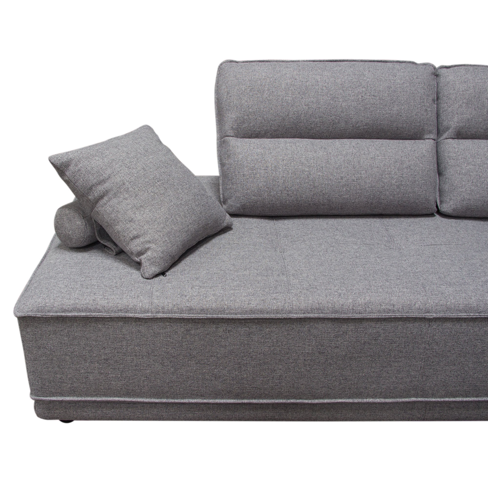 Diamond Sofa - Slate Polyester Fabric Lounge Seating Platform with Moveable Backrest Supports in Gray