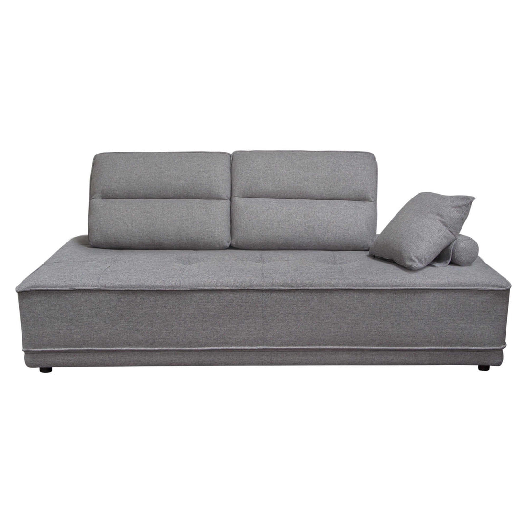 Diamond Sofa - Slate 2PC Polyester Fabric Lounge Seating Platforms with Moveable Backrest Supports in Gray