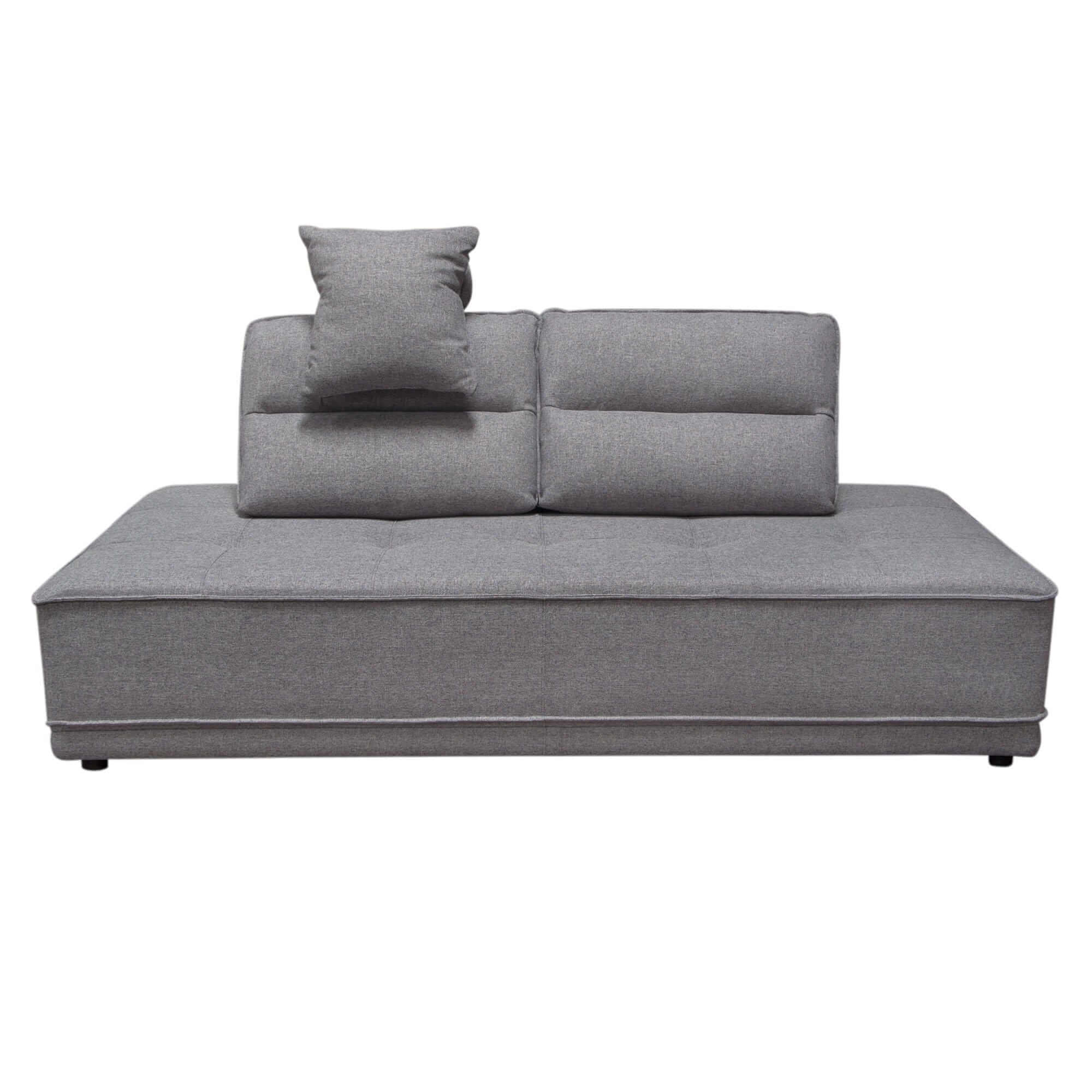 Diamond Sofa - Slate 2PC Polyester Fabric Lounge Seating Platforms with Moveable Backrest Supports in Gray