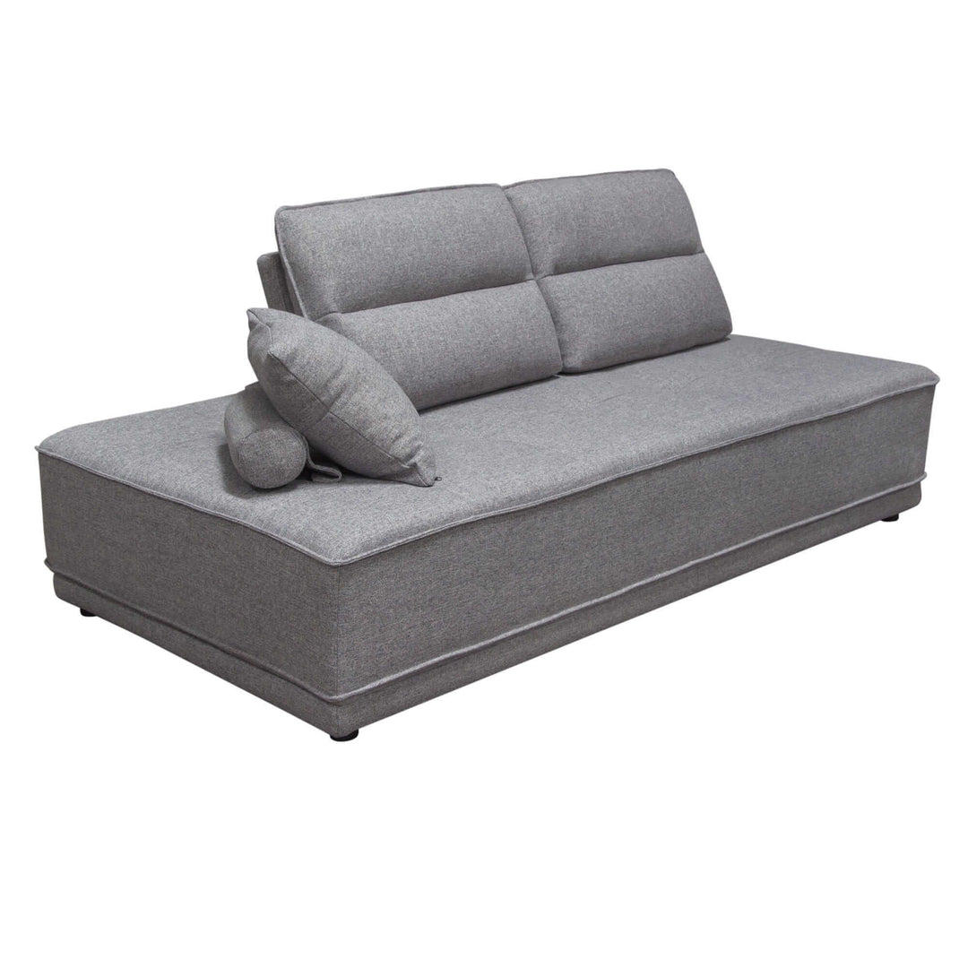 Diamond Sofa - Slate 2PC Polyester Fabric Lounge Seating Platforms with Moveable Backrest Supports in Gray