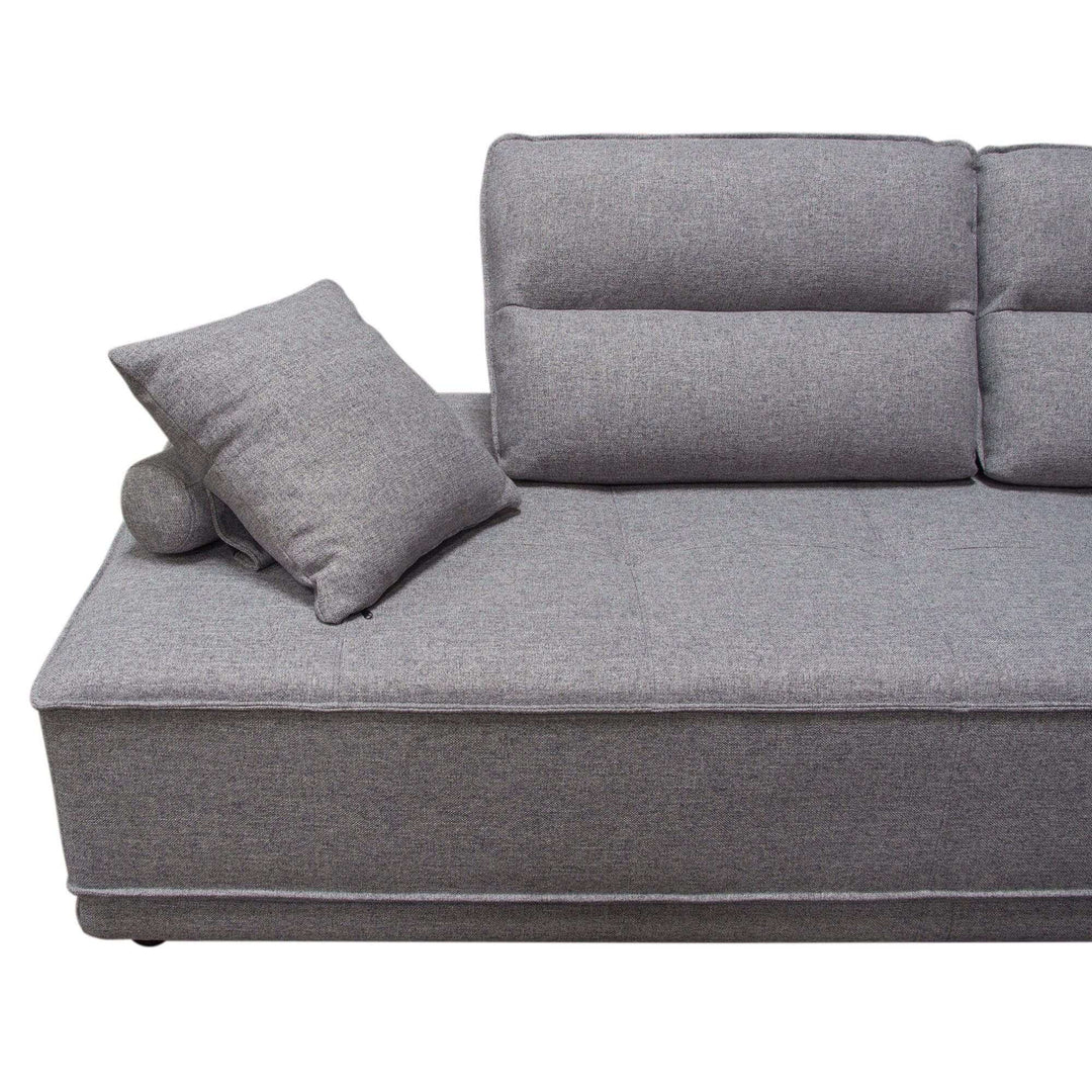 Diamond Sofa - Slate 2PC Polyester Fabric Lounge Seating Platforms with Moveable Backrest Supports in Gray