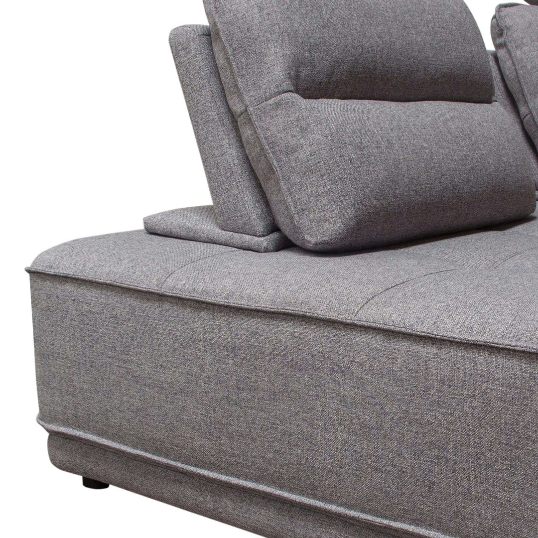 Diamond Sofa - Slate 2PC Polyester Fabric Lounge Seating Platforms with Moveable Backrest Supports in Gray