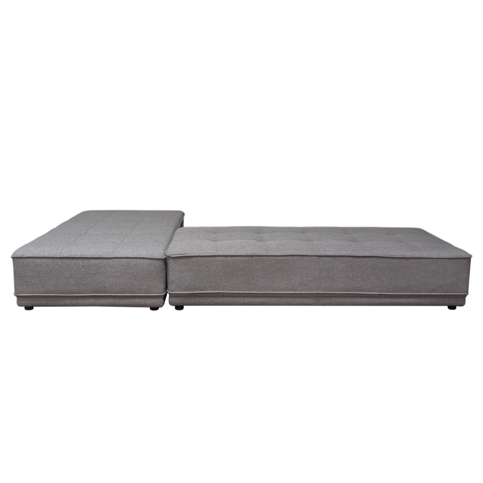 Diamond Sofa - Slate 2PC Polyester Fabric Lounge Seating Platforms with Moveable Backrest Supports in Gray