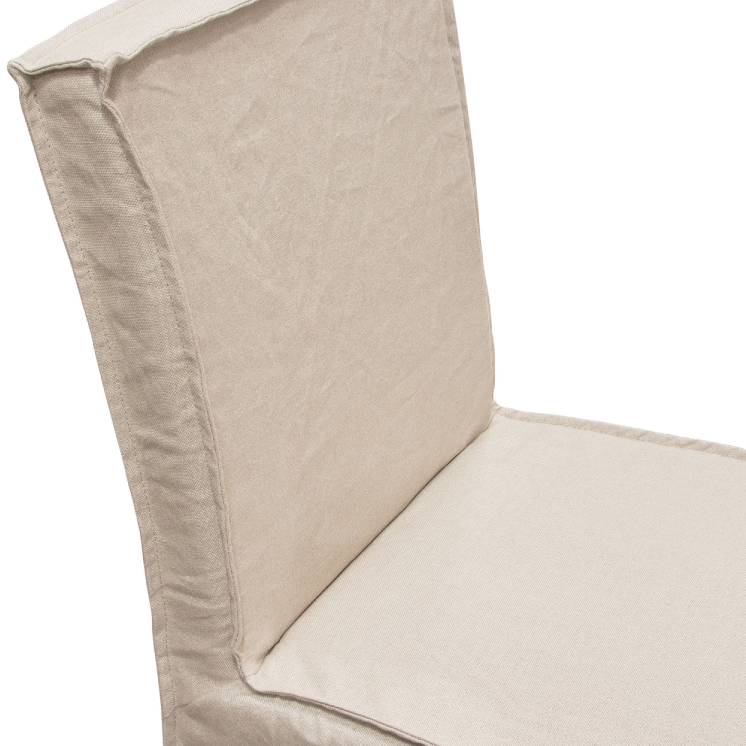 Diamond Sofa - Sonoma 2-Pack Dining Chairs with Wood Legs and Linen Removable Slipcover in Sand