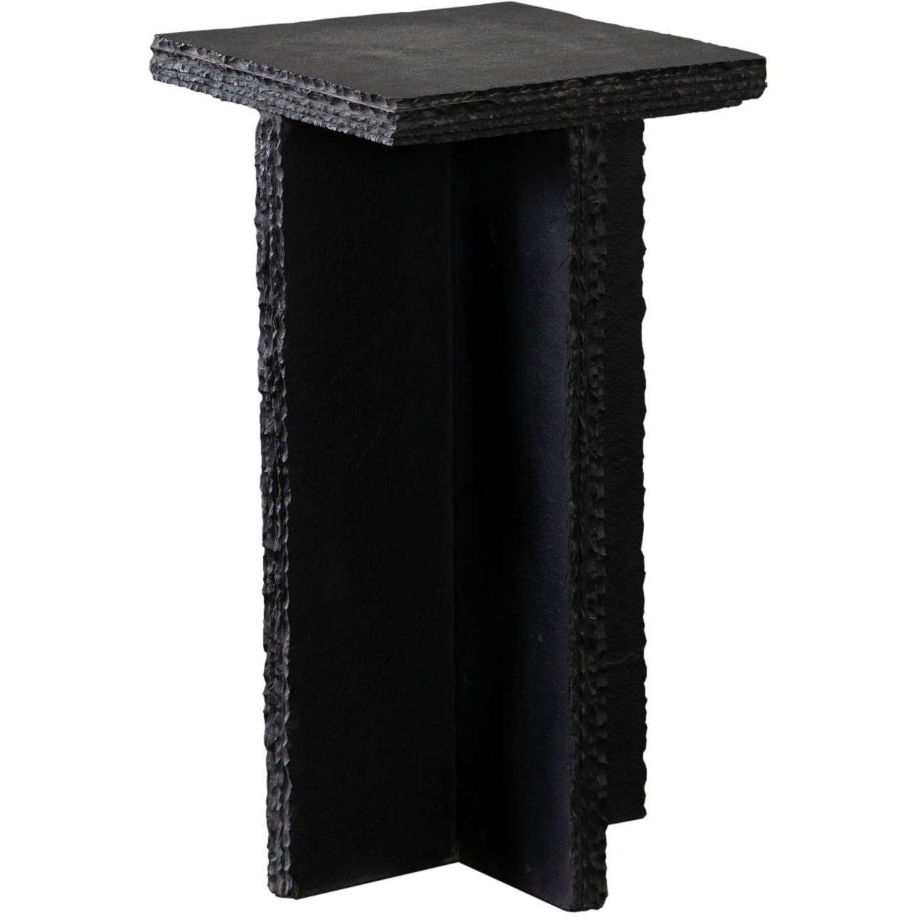 Diamond Sofa - Spectre Black Slat Stone Accent Table