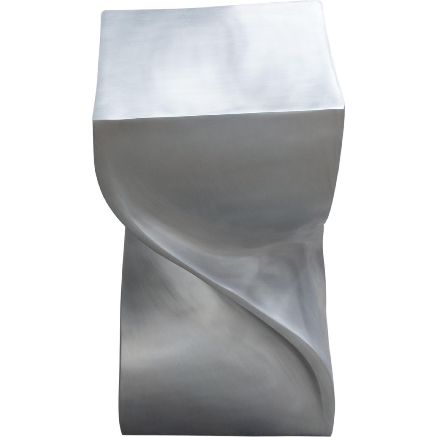 Diamond Sofa - Spire Square Accent Table in Casted Aluminum in Nickel Finish