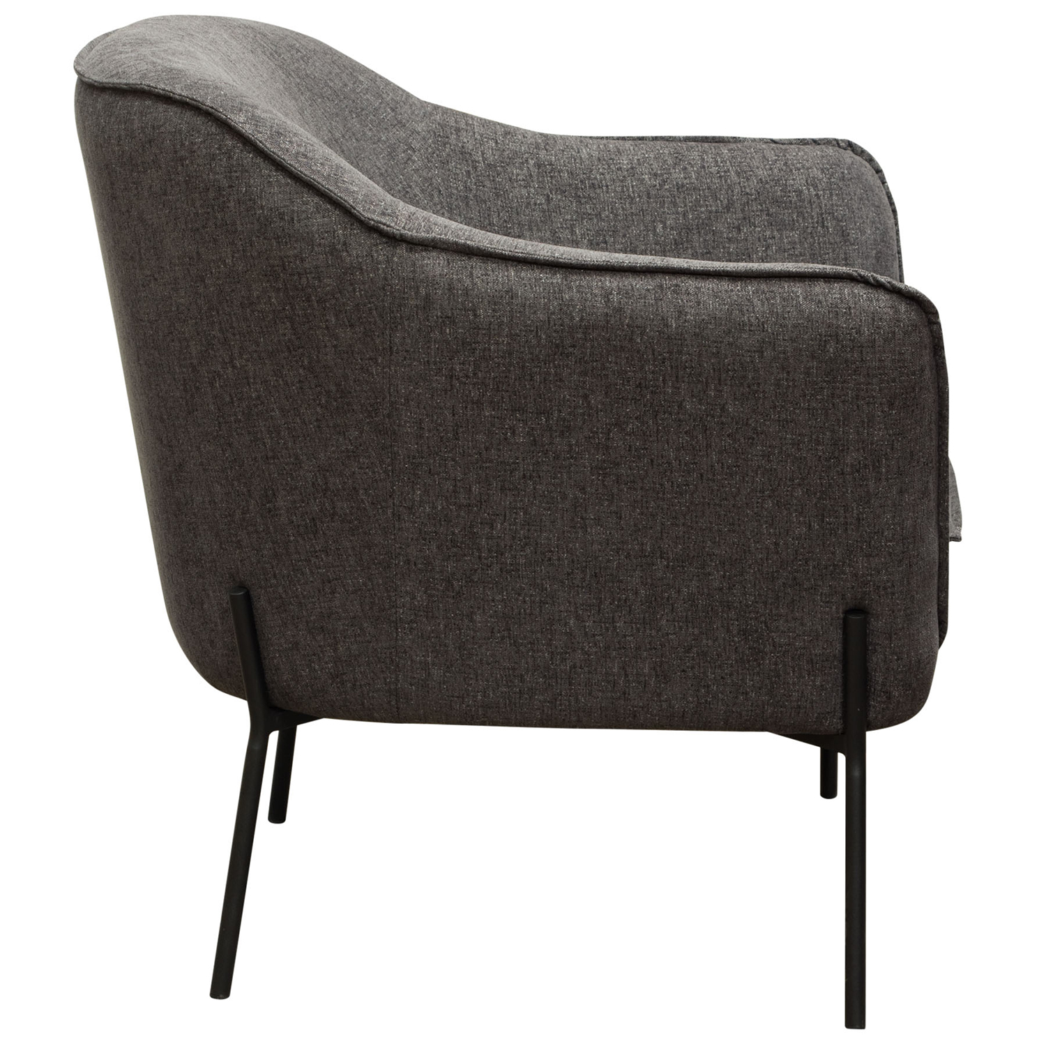 Diamond Sofa™ Status Fabric Accent Chair with Metal Leg - Gray