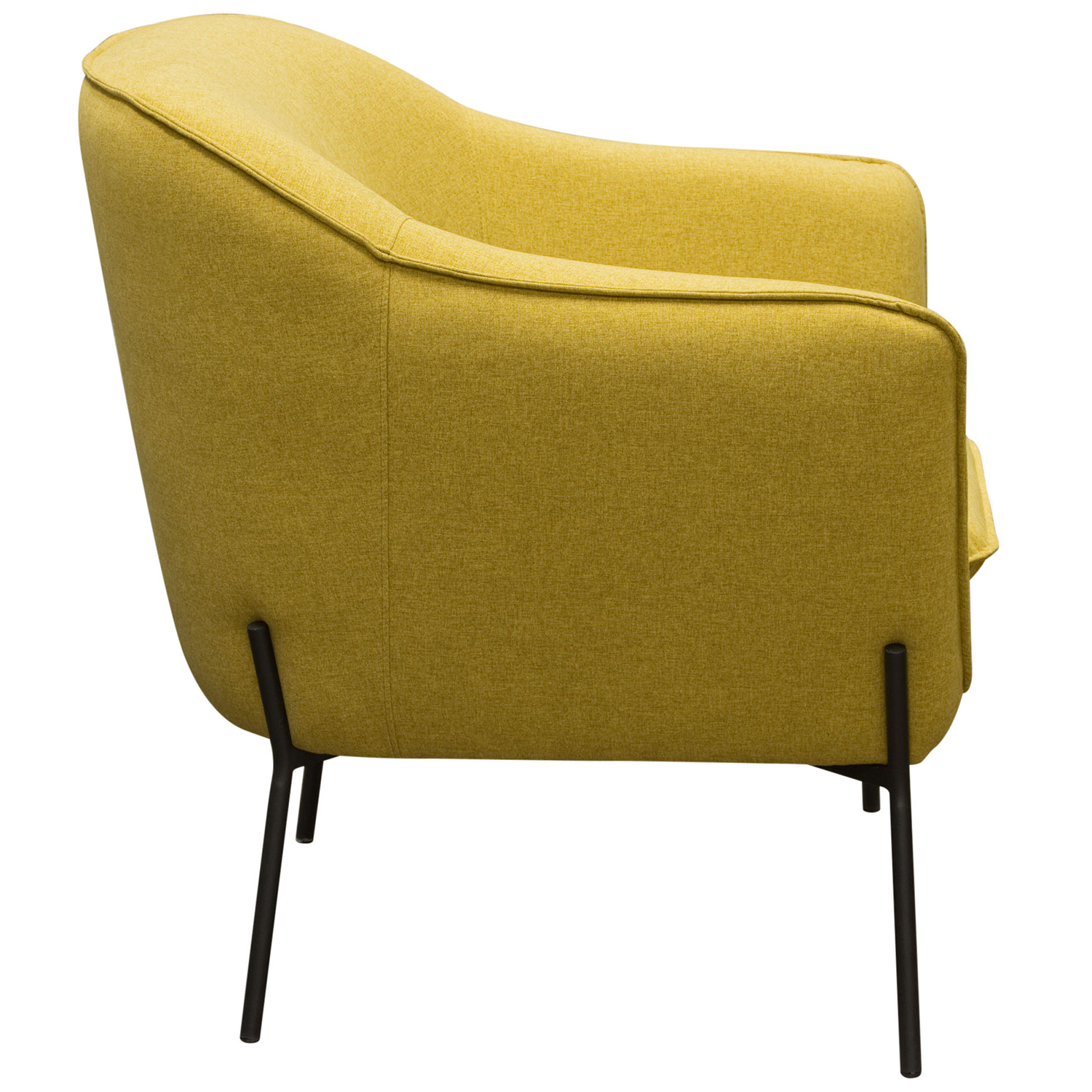 Diamond Sofa™ Status Fabric Accent Chair with Metal Leg - Yellow