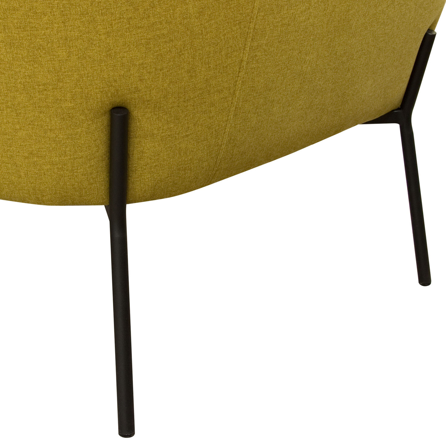 Diamond Sofa™ Status Fabric Accent Chair with Metal Leg - Yellow