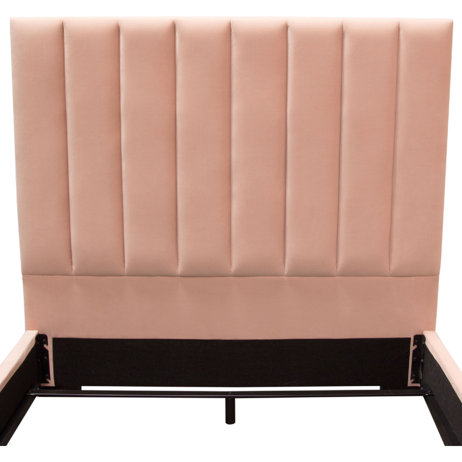 Diamond Sofa Venus Vertical Channel Velvet Tufted Eastern King Bed - Blush Pink