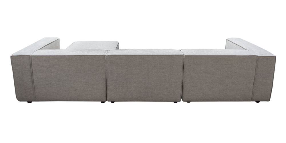 Diamond Sofa - Vice 4PC Fabric Modular Sectional with Ottoman in Barley