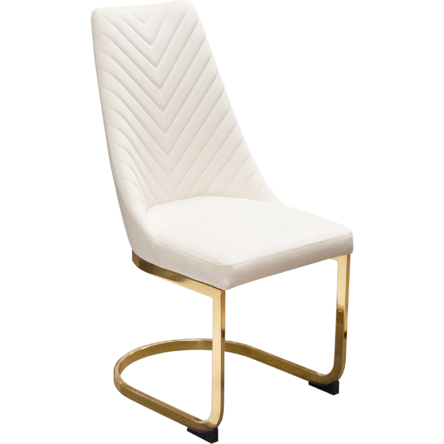 Diamond Sofa - Vogue Velvet Dining Chairs with Polished Gold Metal Base (Set of 2)