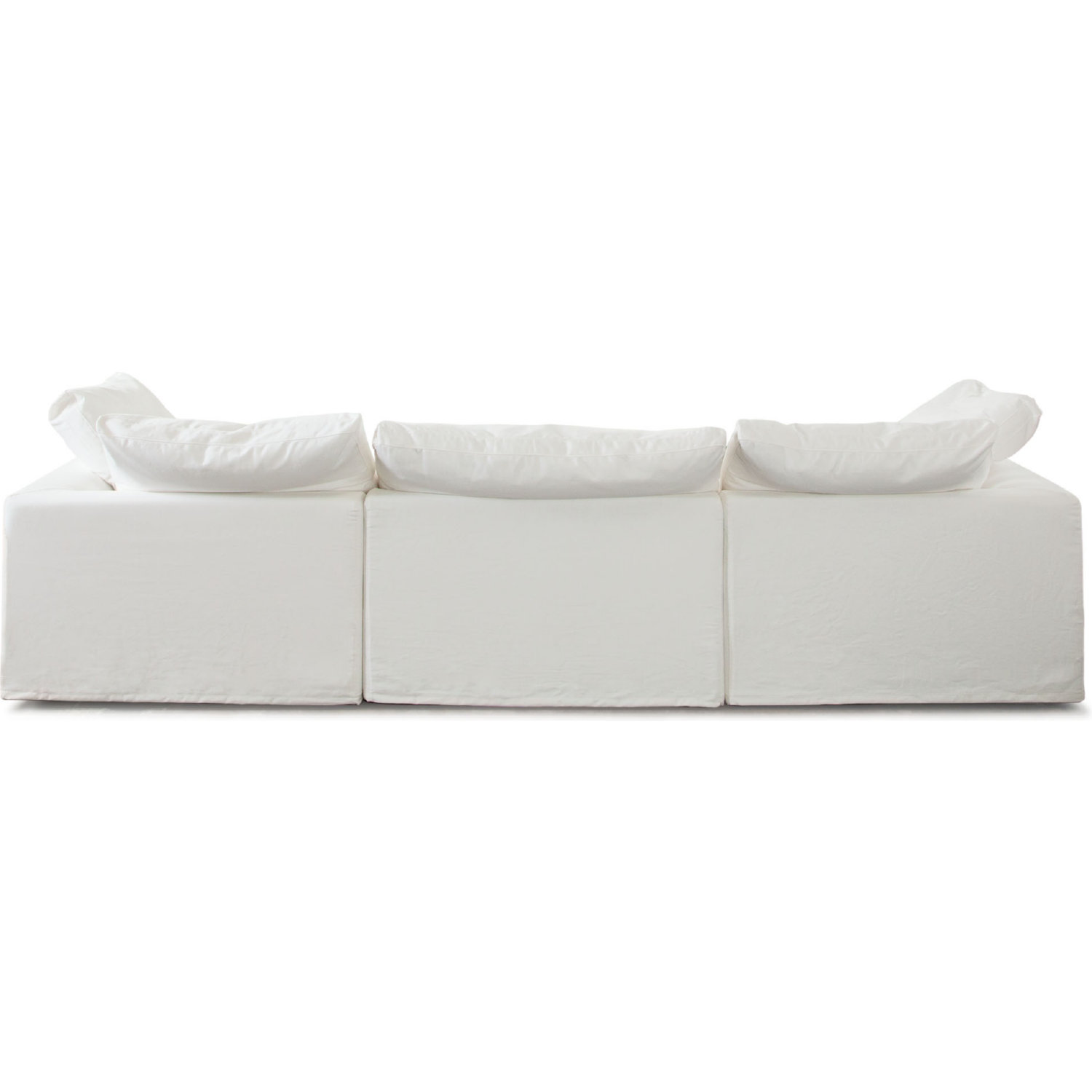 Diamond Sofa - Willow 4PC Linen Fabric Modular Reversible Chaise Sectional in White