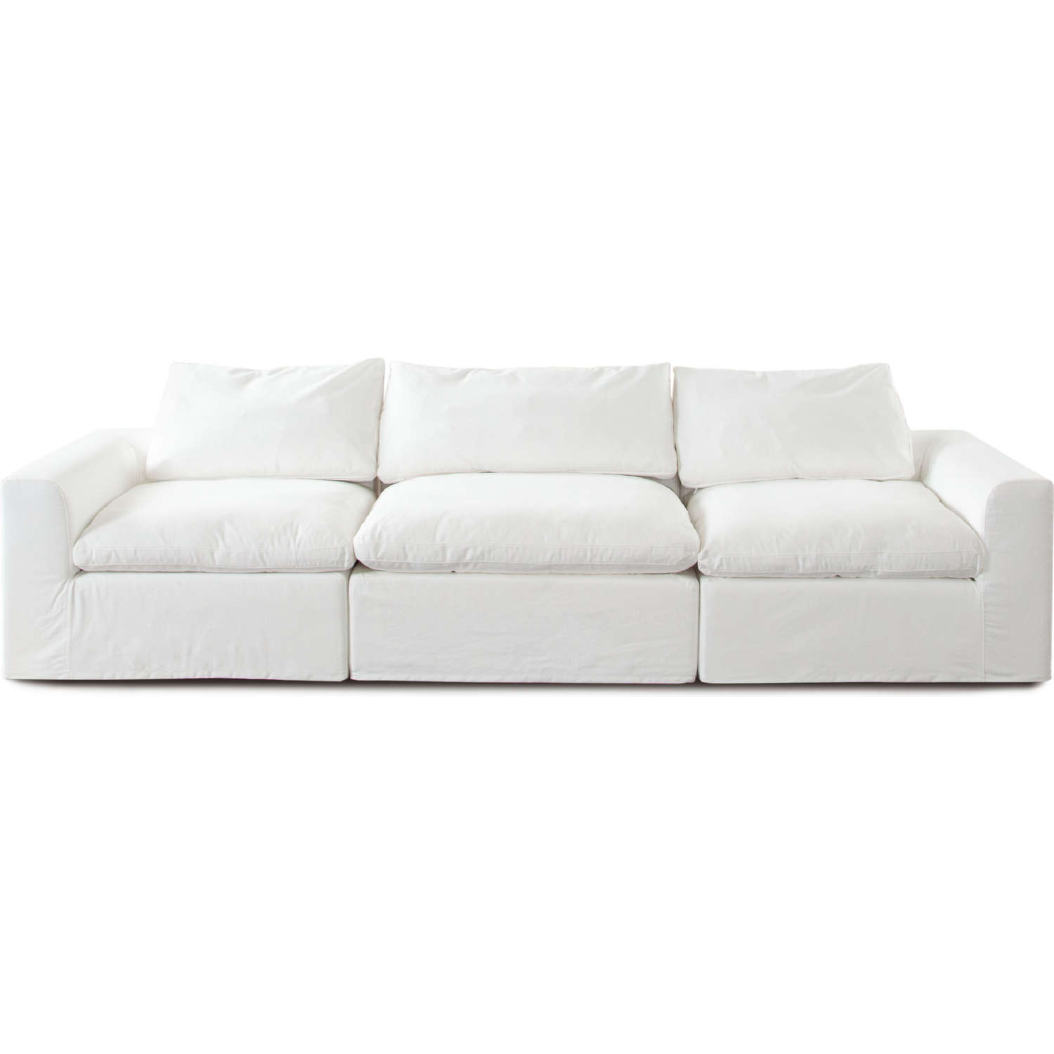 Diamond Sofa Willow 3PC Linen Fabric Modular Sofa - White