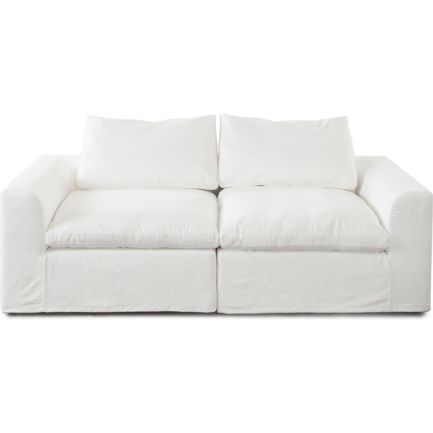 Diamond Sofa Willow 2PC Linen Fabric Modular Sofa - White