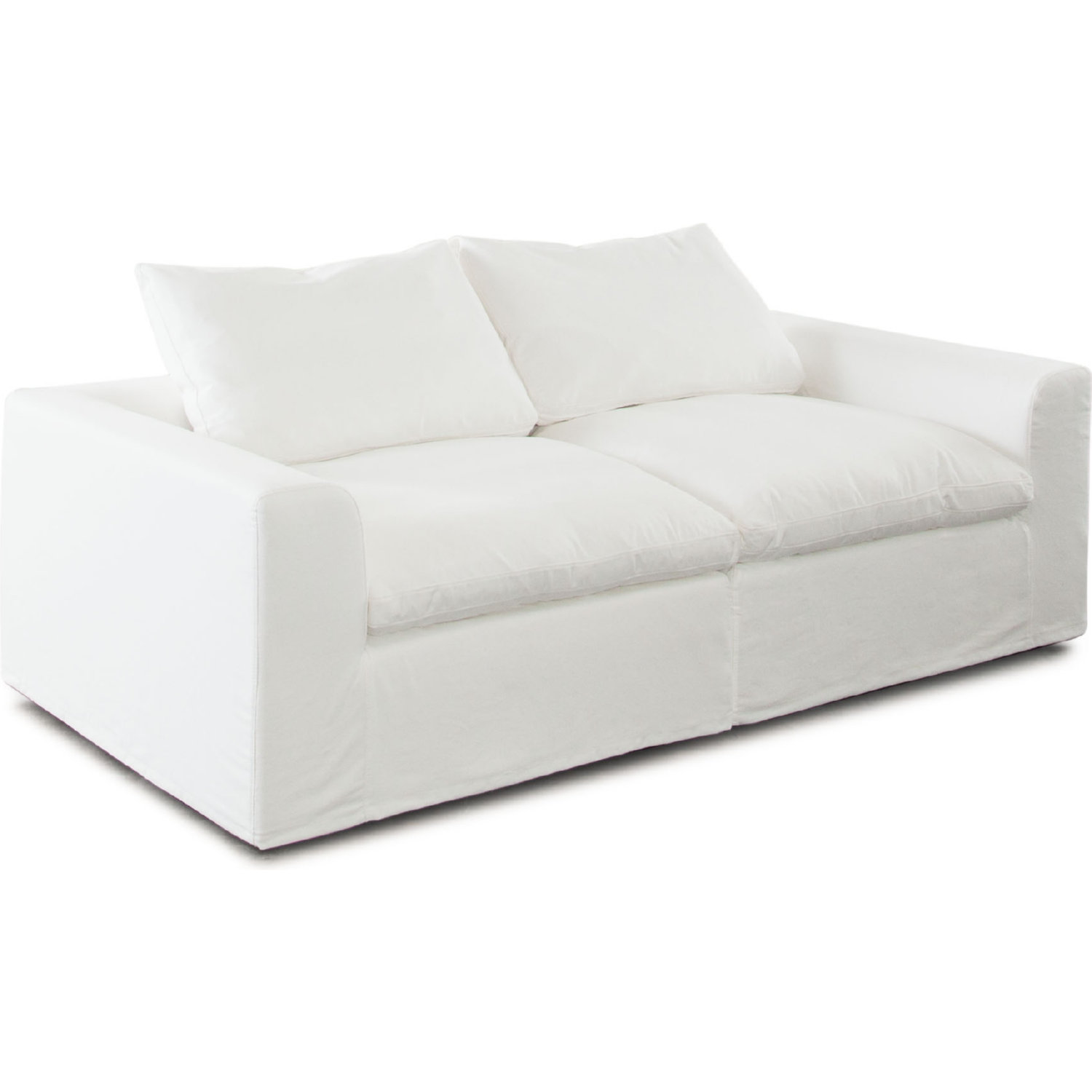 Diamond Sofa Willow 2PC Linen Fabric Modular Sofa - White