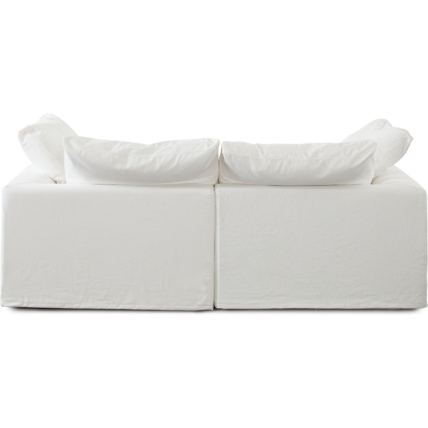 Diamond Sofa Willow 2PC Linen Fabric Modular Sofa - White