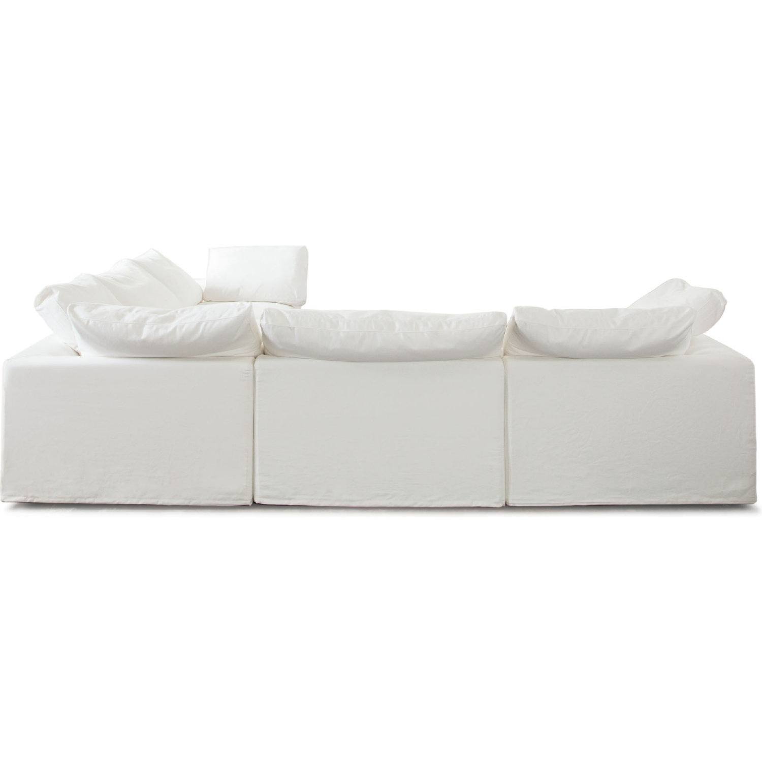 Diamond Sofa - Willow 5PC Linen Fabric Corner Sectional in White