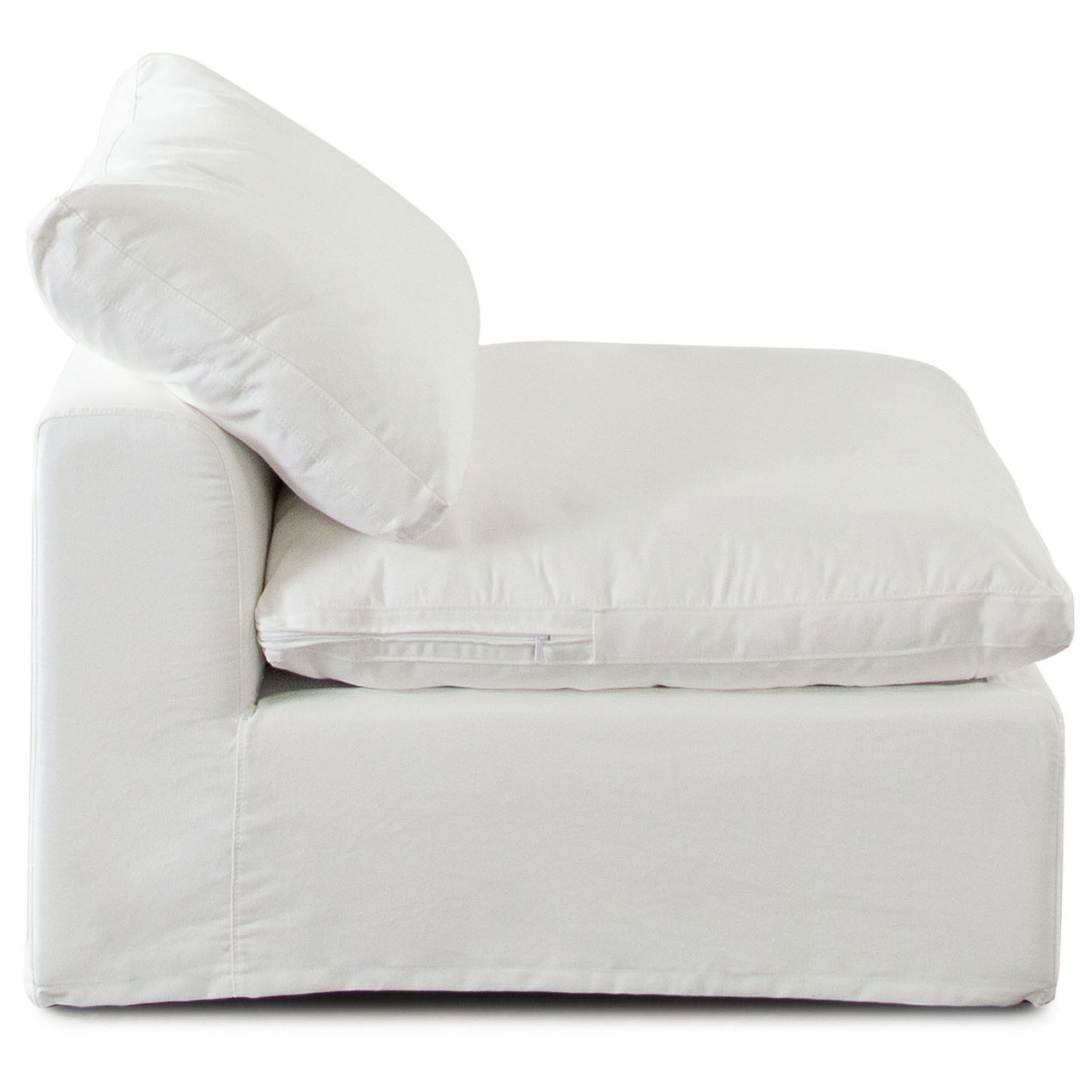 Diamond Sofa™ Willow Linen Fabric Armless Chair - White