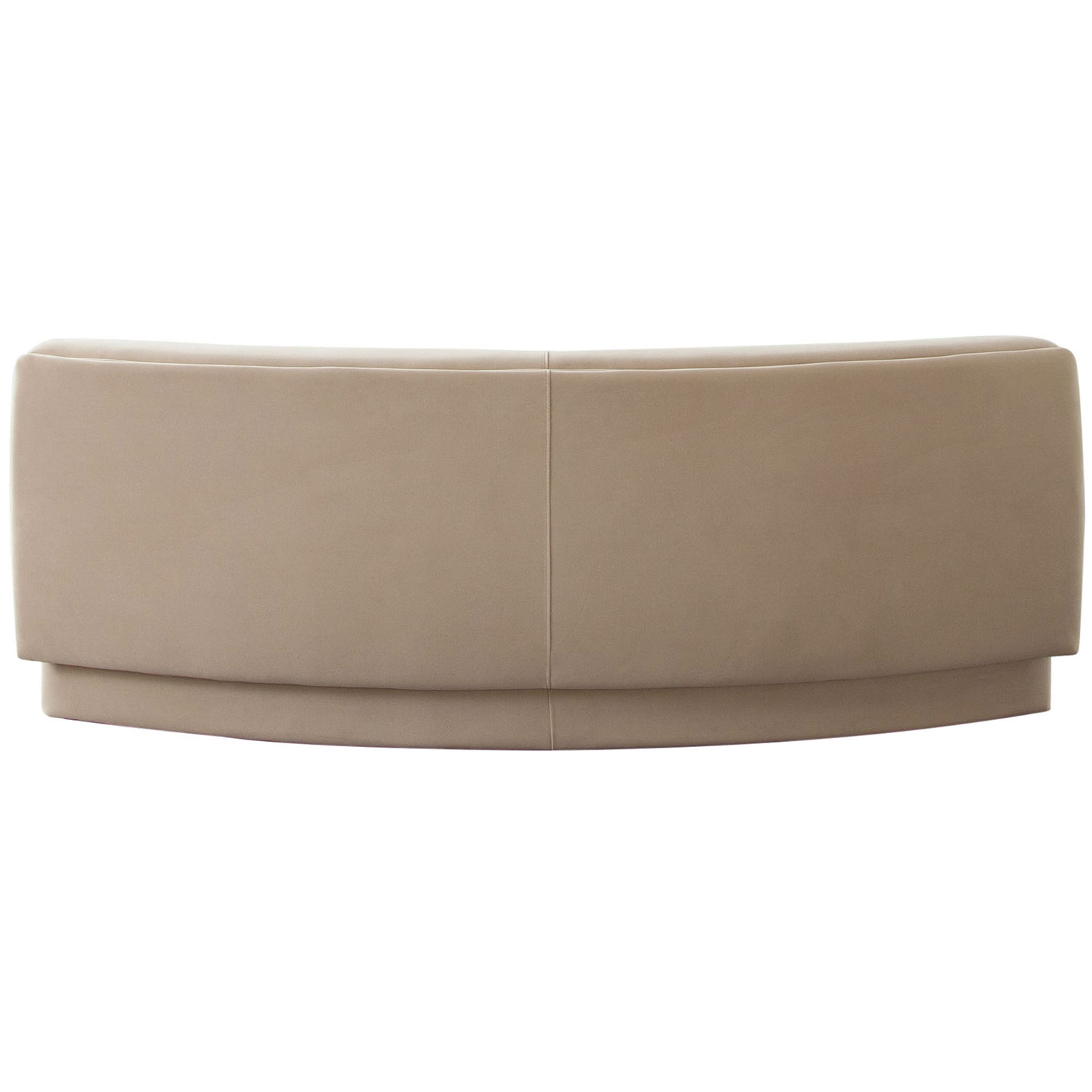 Diamond Sofa Zelda Performance Velvet Curved Armless Sofa with One Accent Pillow Ball - Light Camel