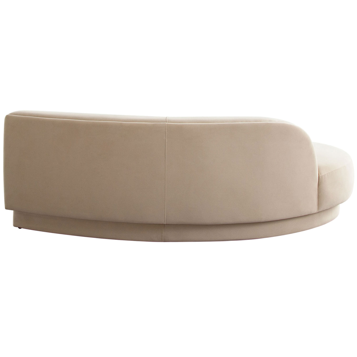 Diamond Sofa Zelda LF Performance Velvet Curved Chaise with One Accent Pillow Ball - Light Camel