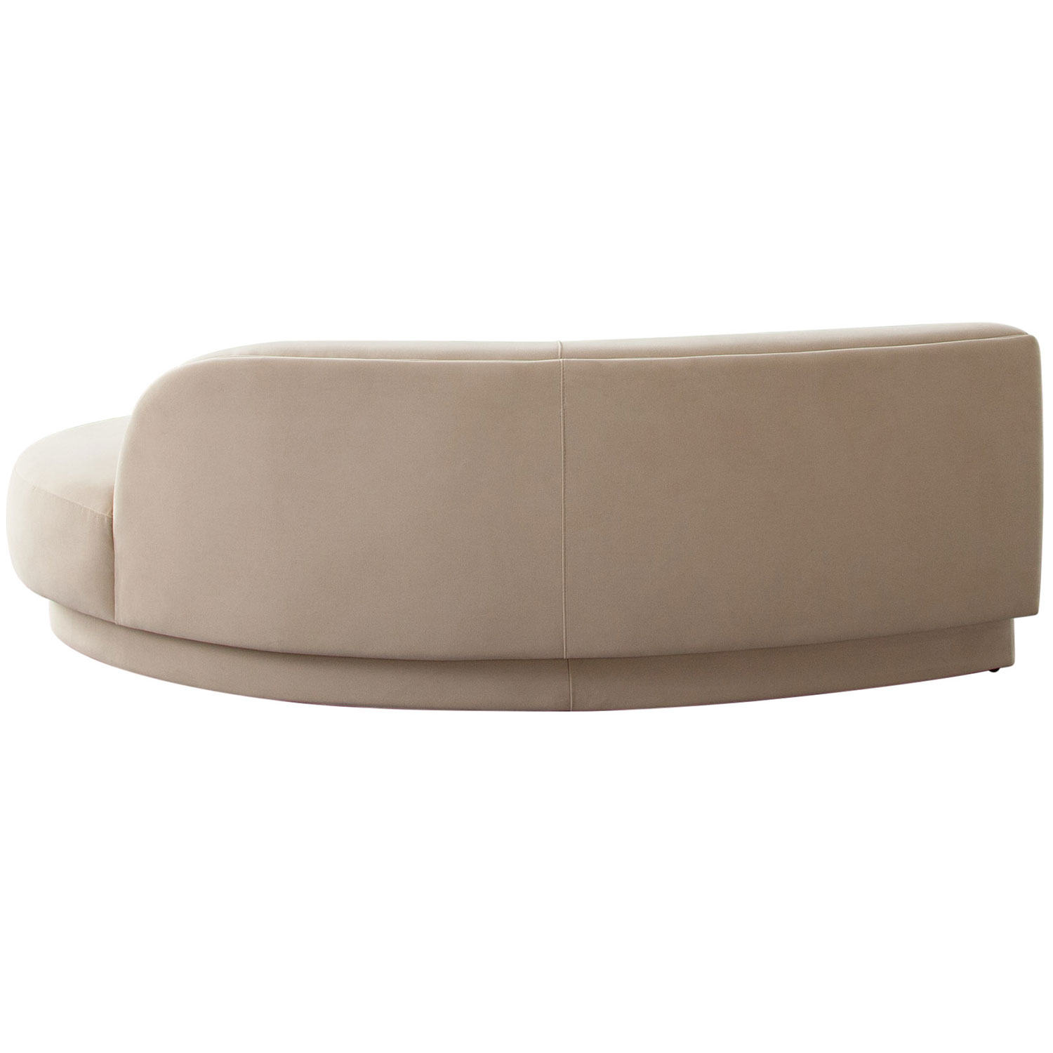 Diamond Sofa Zelda RF Performance Velvet Curved Chaise with One Accent Pillow Ball - Light Camel