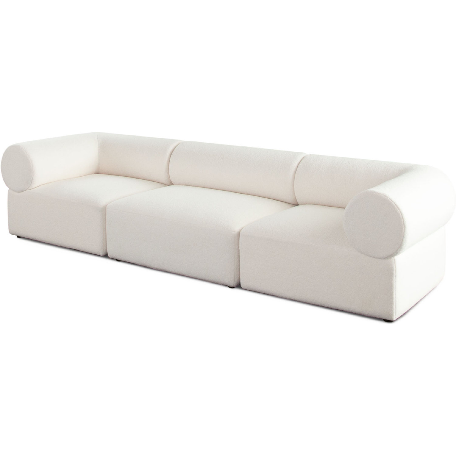 Diamond Sofa Zia 3PC Sherpa Fabric Modular Sofa - Ivory