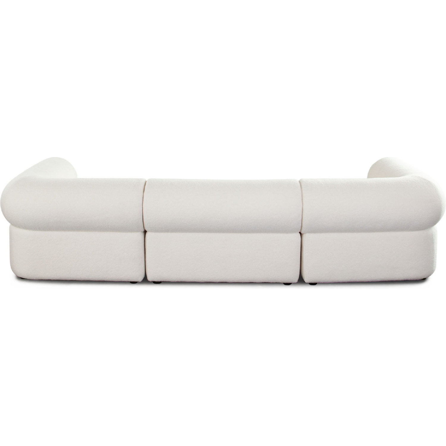 Diamond Sofa Zia 3PC Sherpa Fabric Modular Sofa - Ivory