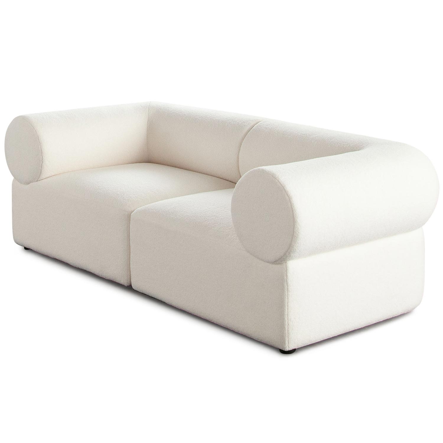 Diamond Sofa Zia 2PC Sherpa Fabric Modular Sofa - Ivory