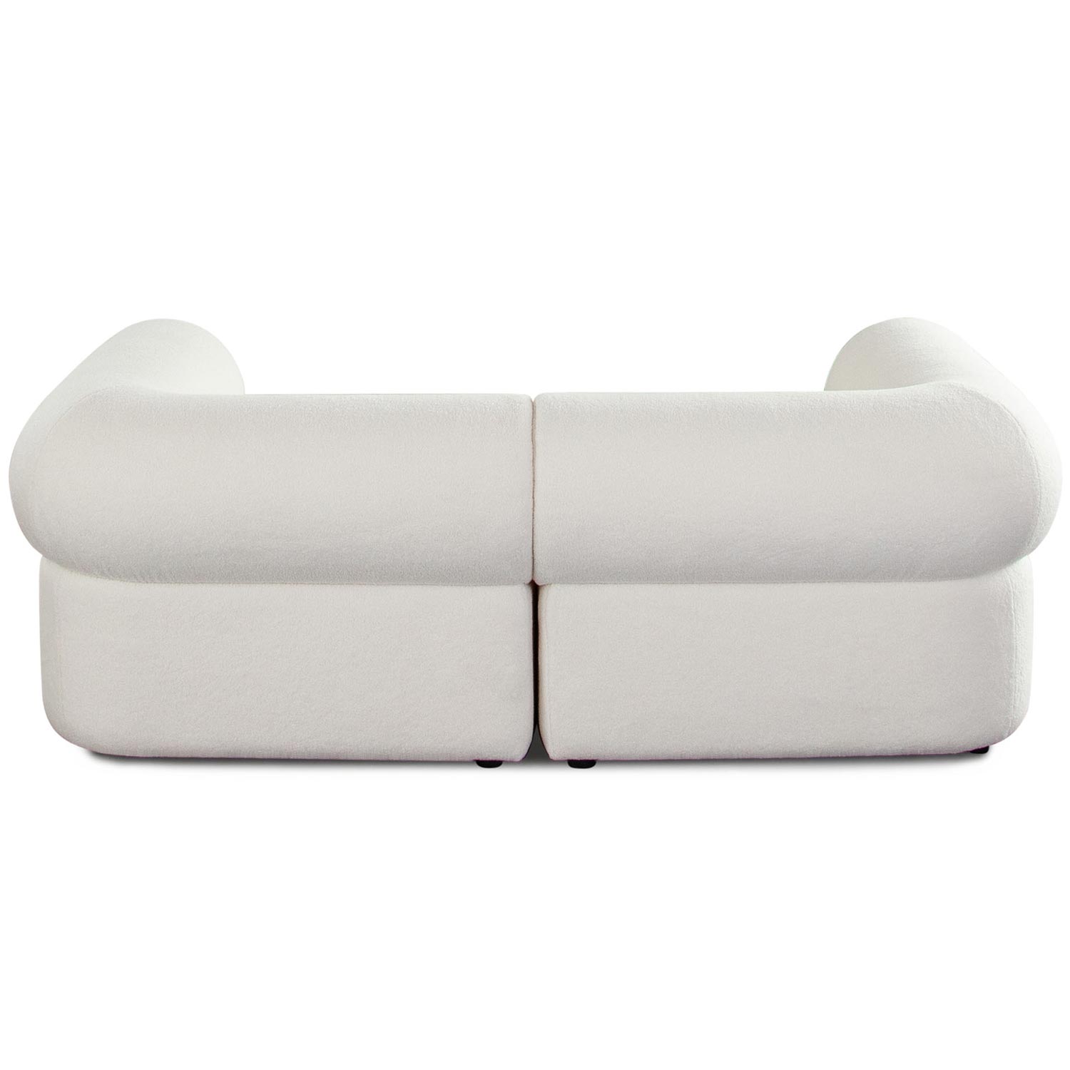 Diamond Sofa Zia 2PC Sherpa Fabric Modular Sofa - Ivory