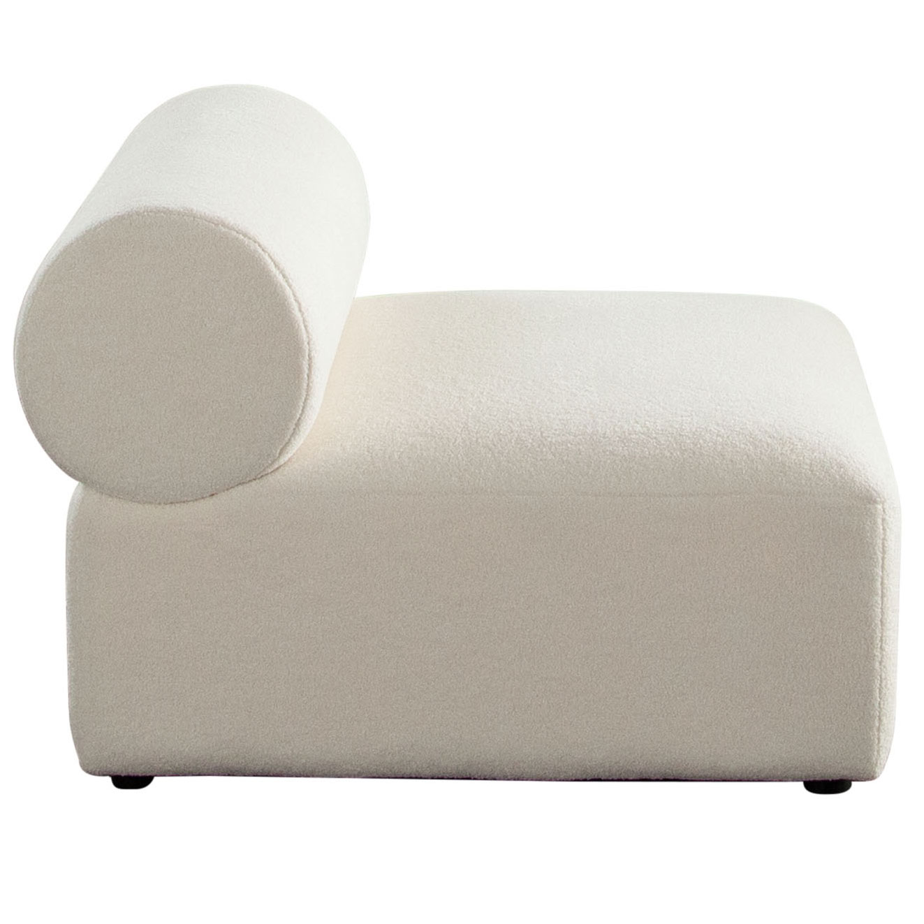 Diamond Sofa™ Zia Sherpa Fabric Armless Chair - Ivory