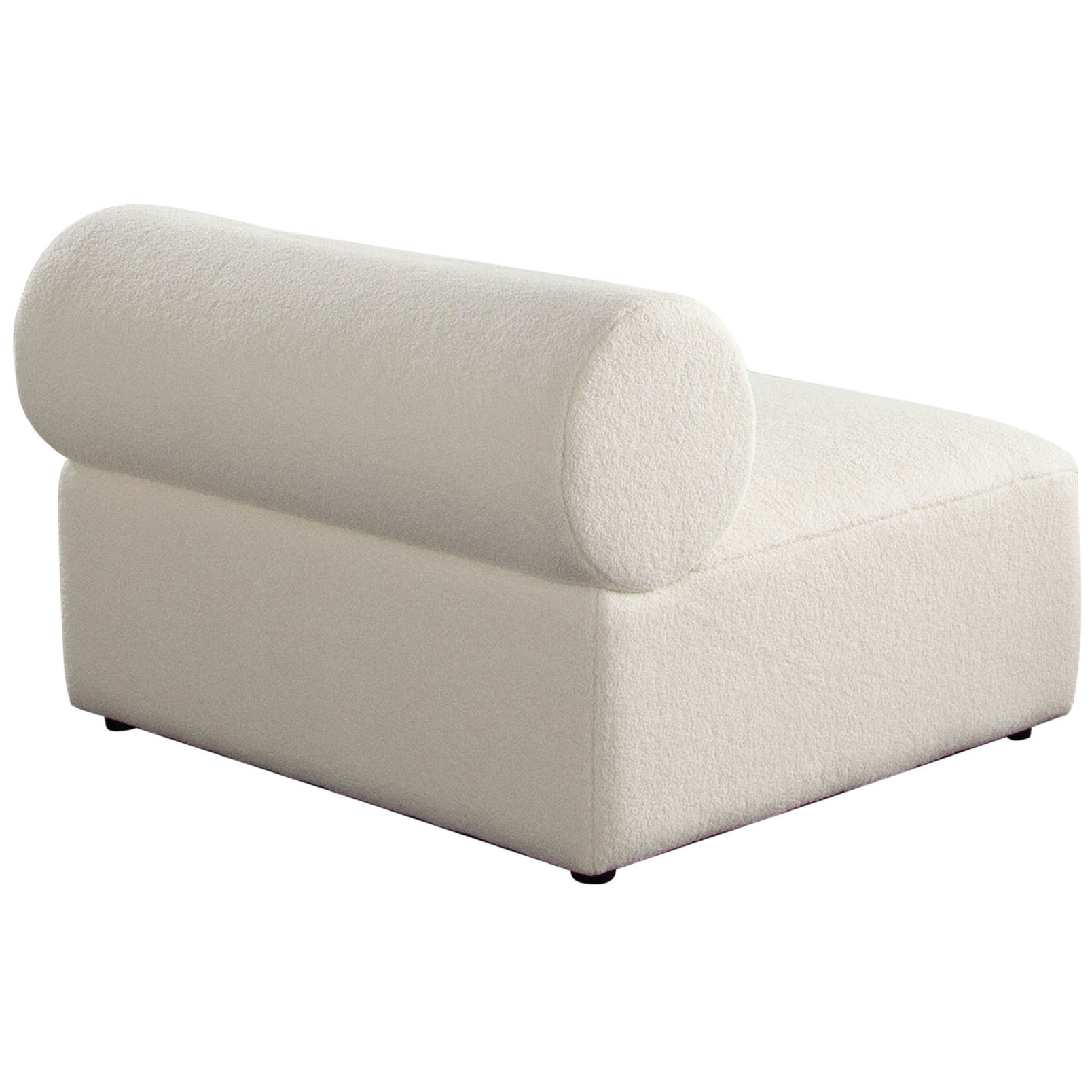 Diamond Sofa™ Zia Sherpa Fabric Armless Chair - Ivory