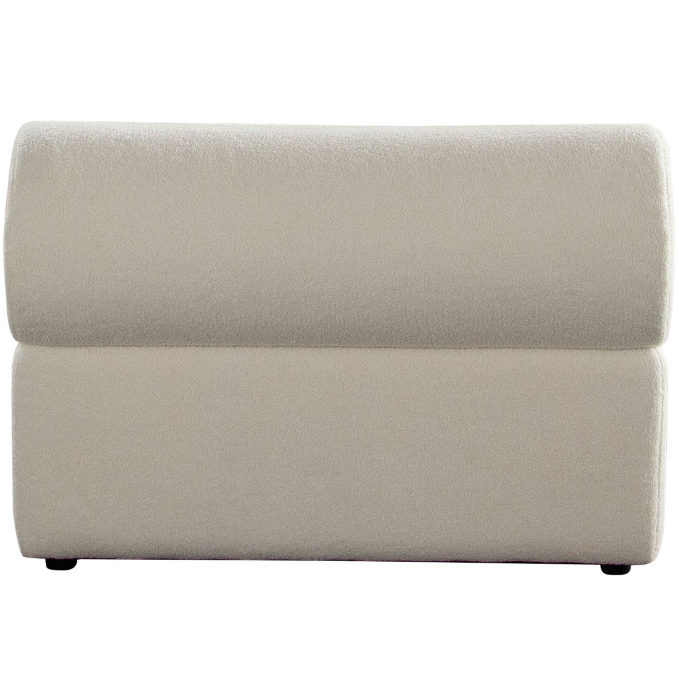 Diamond Sofa™ Zia Sherpa Fabric Armless Chair - Ivory