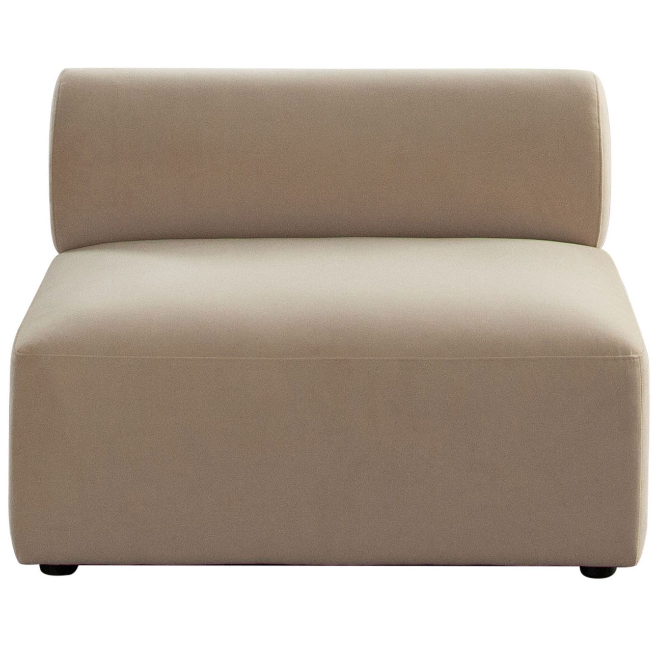 Diamond Sofa™ Zia Performance Velvet Fabric Armless Chair - Light Camel