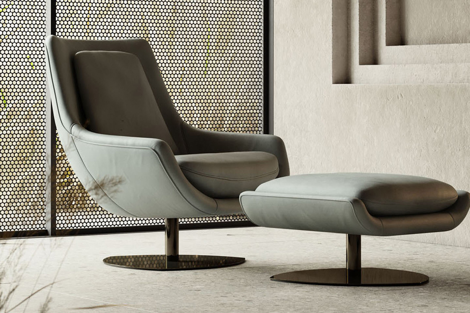 Domkapa™ Elba Armchair - Polished Stainless Steel