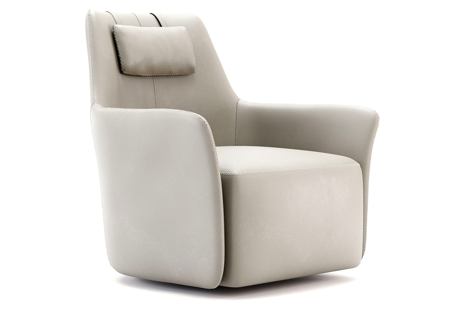 Domkapa Alexander Armchair - Gold Polished Stainless Steel, Double-Top Stitching