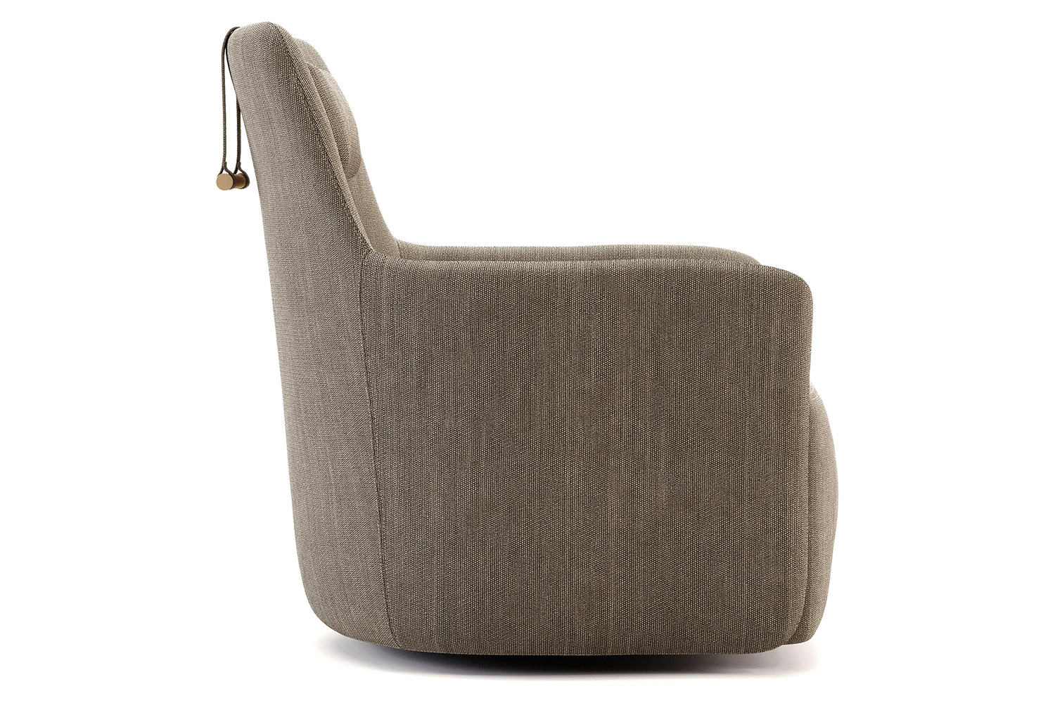 Domkapa Alexander Armchair - Polished Stainless Steel, Cross-Stitching