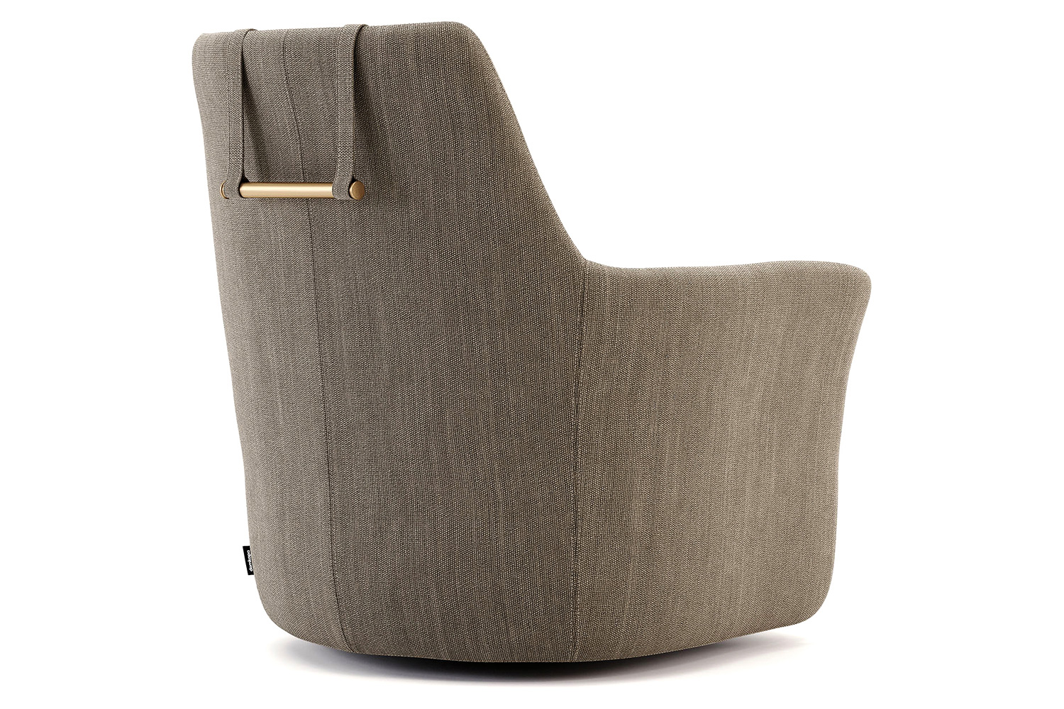 Domkapa™ Alexander Armchair - Gold Brushed Stainless Steel, Double-Top Stitching