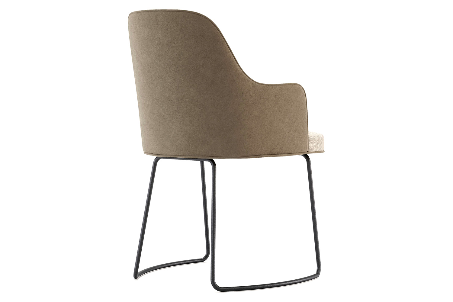 Domkapa - Anna Chair with Armrest Metal Baseboard